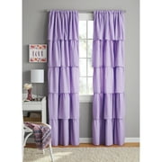 Kids Zone Home Linen 2 Panel Window Curtain Set Unicorn Castle Rainbow Stars Purple Lavender Pink Lavender//Purple for Girls Teen-Girls New